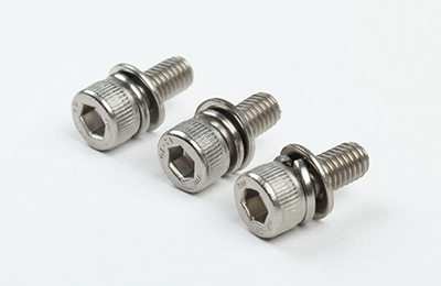 不銹鋼 內(nèi)六角圓柱頭（滾花）帶平、彈墊組合螺釘 DIN912三組合